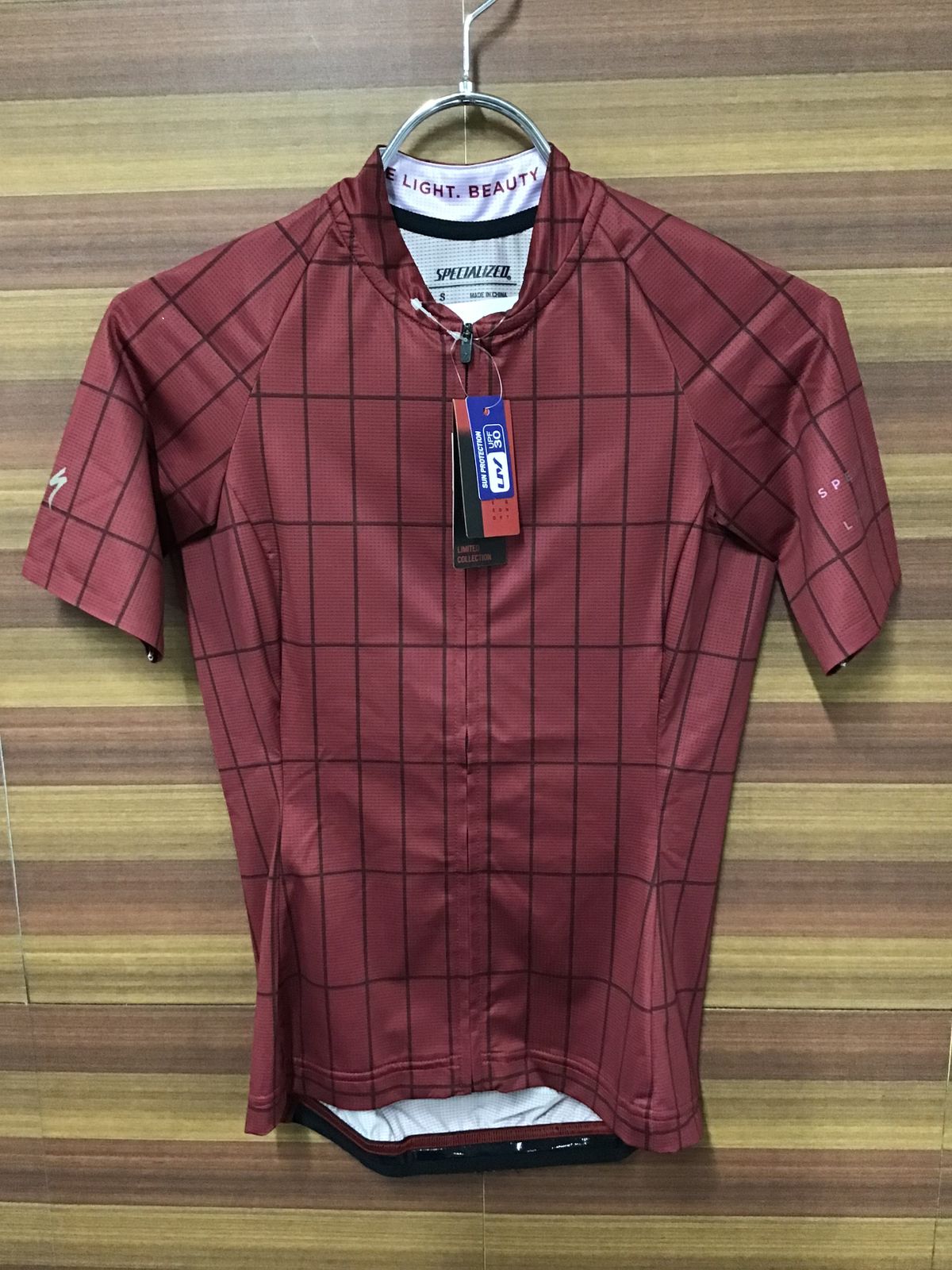 HO 318 スペシャライズド SPECIALIZED SL AIR JERSEY SS WMN SPEED OF LIGHTS 半袖サイクルジャージ 赤 S レディース