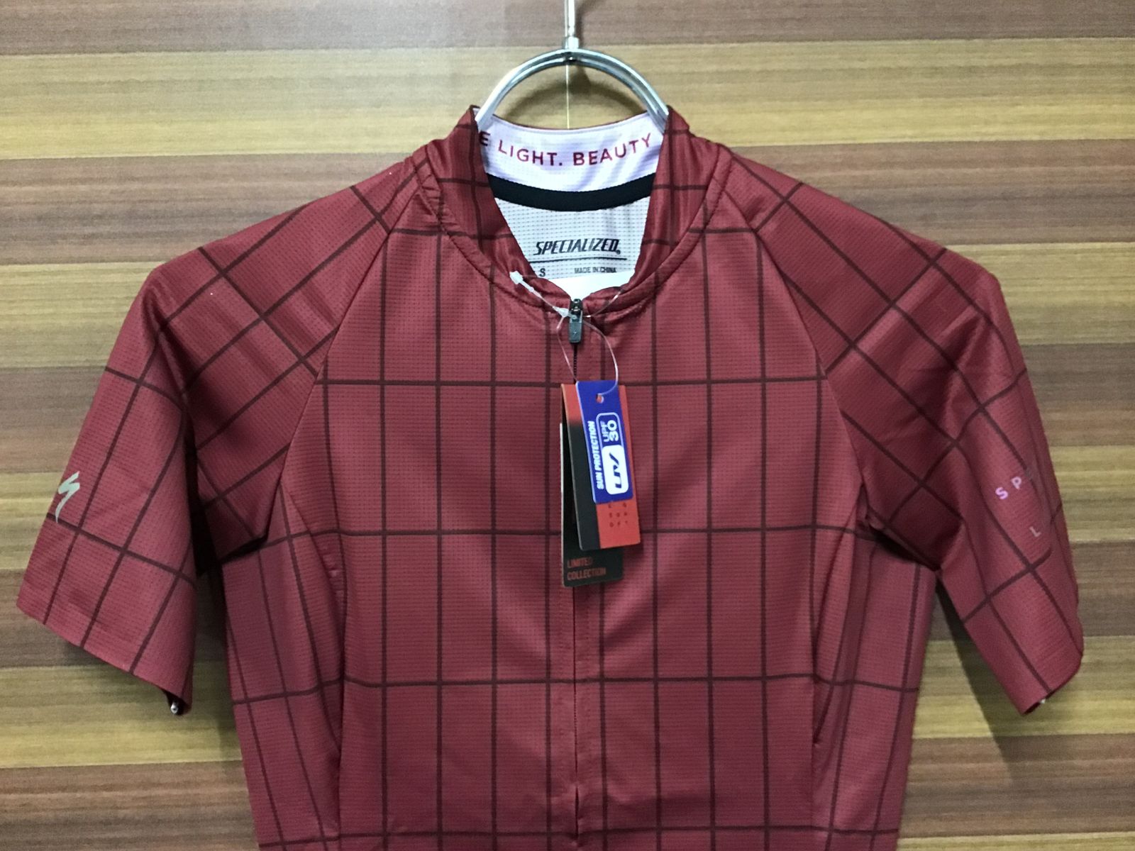 HO318 スペシャライズド SPECIALIZED SL AIR JERSEY SS WMN SPEED OF LIGHTS 半袖サイクルジャージ 赤 S レディース