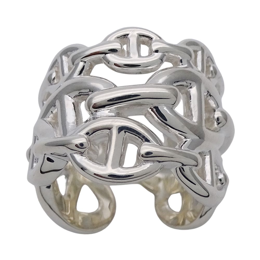 エルメス HERMES リング シェーヌダンクル アンシェネ GM レディース メンズ ブランド 指輪 SV925 シルバー 52 約12号 ジュエリー 磨き済み