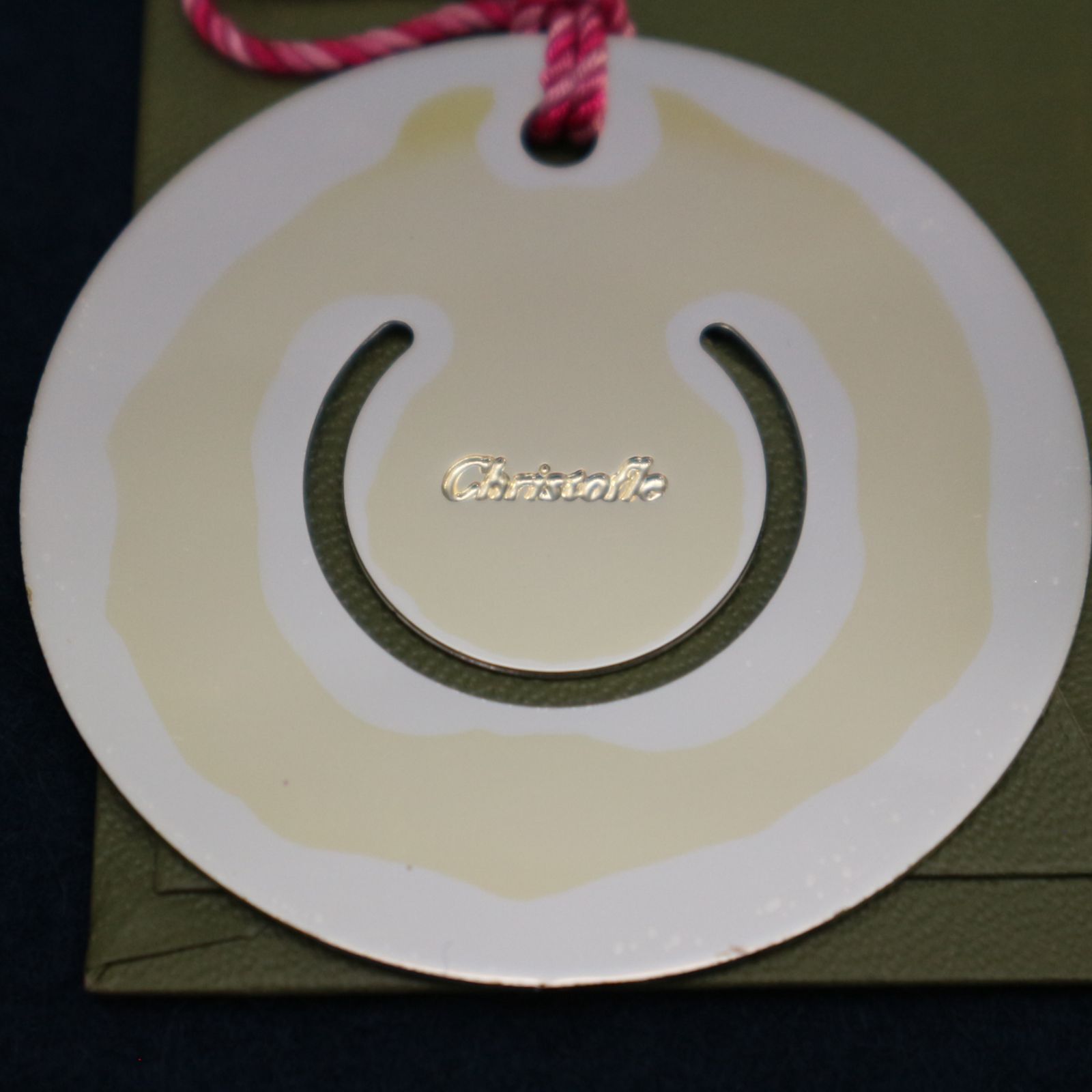 フランス Christofle クリストフル 栞 しおり 2個セット 梅 ハート 