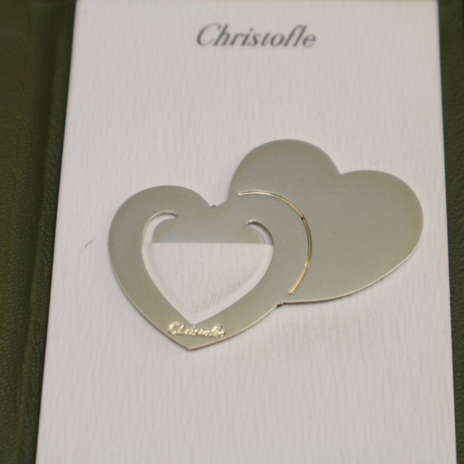 フランス Christofle クリストフル 栞 しおり 2個セット 梅 ハート 