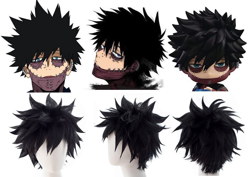お取寄せ商品 納期ご相談下さい コスプレ耐熱ウィッグ コスプレ耐熱ウィッグ オーダー キャラクター造形ウィッグ ブラック ショートカット ウィッグ 僕のヒーローアカデミア|荼毘 等