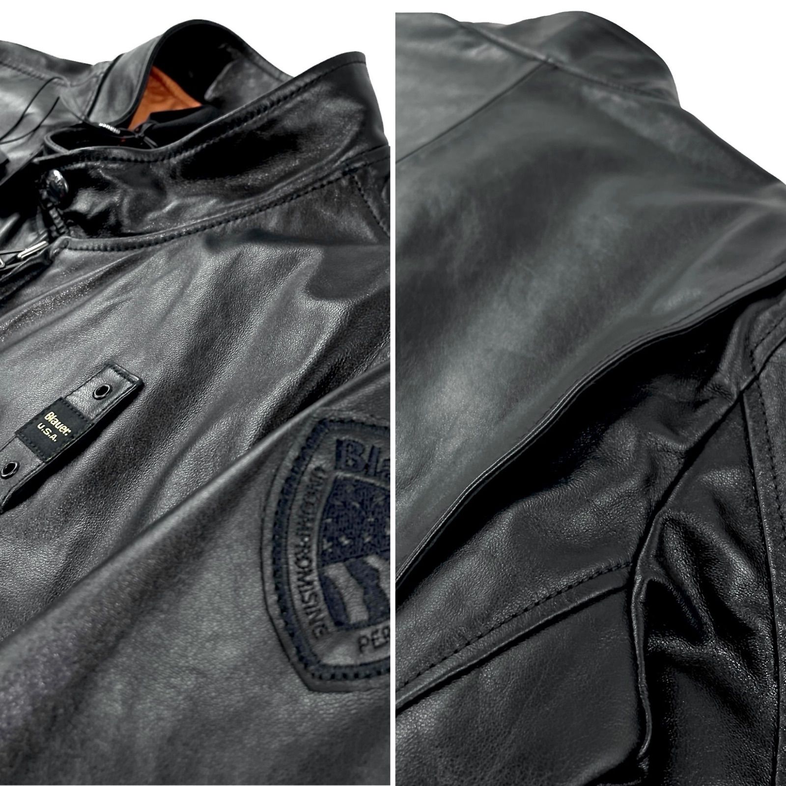 Blauer ブラウアー レスキューオレンジ 裏地キルティング ショルダー 