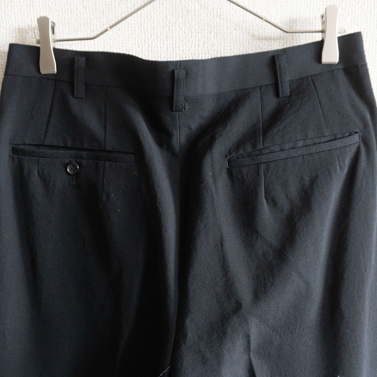 90's Y's for men 2タック テーパードパンツ ヨウジヤマモト 90\u0027s Y\u0027s for men 2タックウールテーパードパンツ