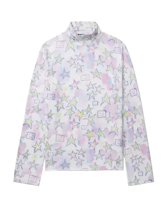  Acne Studios アクネストゥディオズ ユニセックス プリント タートルネック Tシャツ Lサイズ 長袖 Tシャツ カットソー