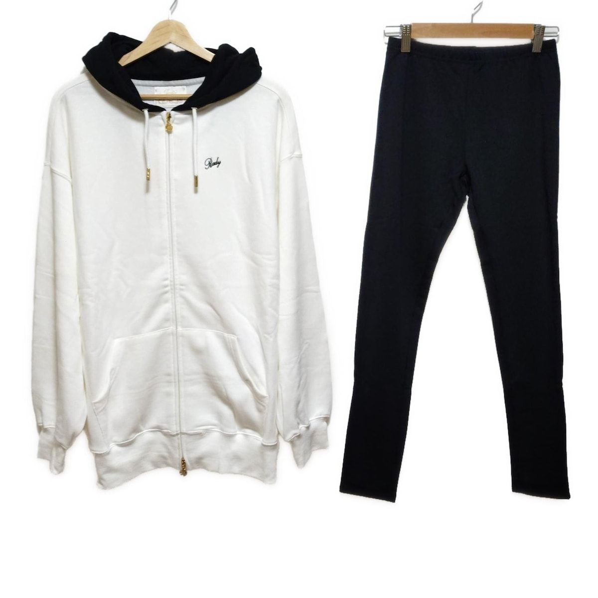 Rady レディ レディースパンツセットアップ レディース - 白×黒 ウエストゴム|ジップアップ