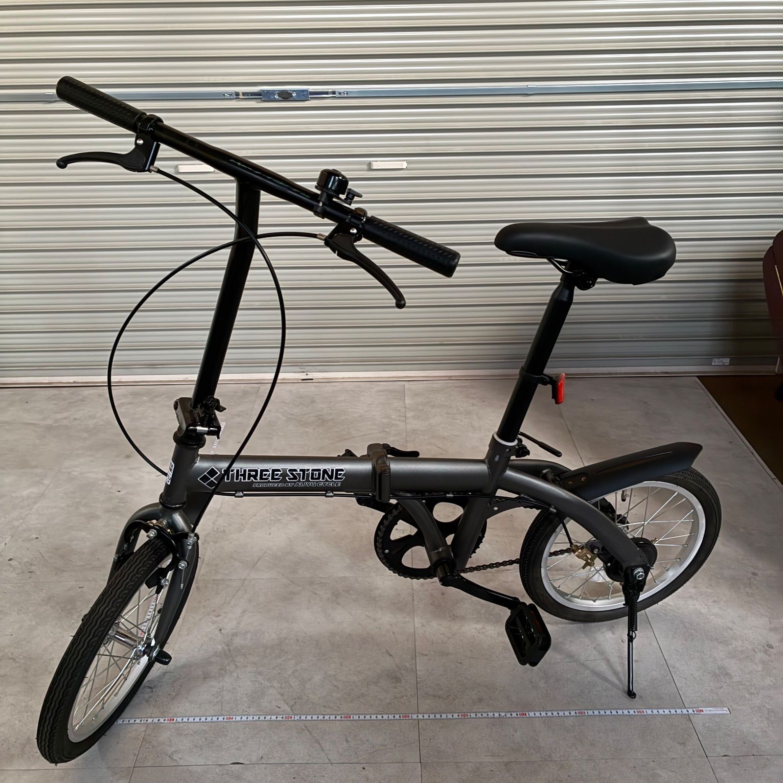 THREE STONE (AYUYU CYCLE) 折り畳み自転車　16インチ THREE STONE PRODUCE BY AIJYU CYCLE 16インチ 黒 折り畳み自転車
