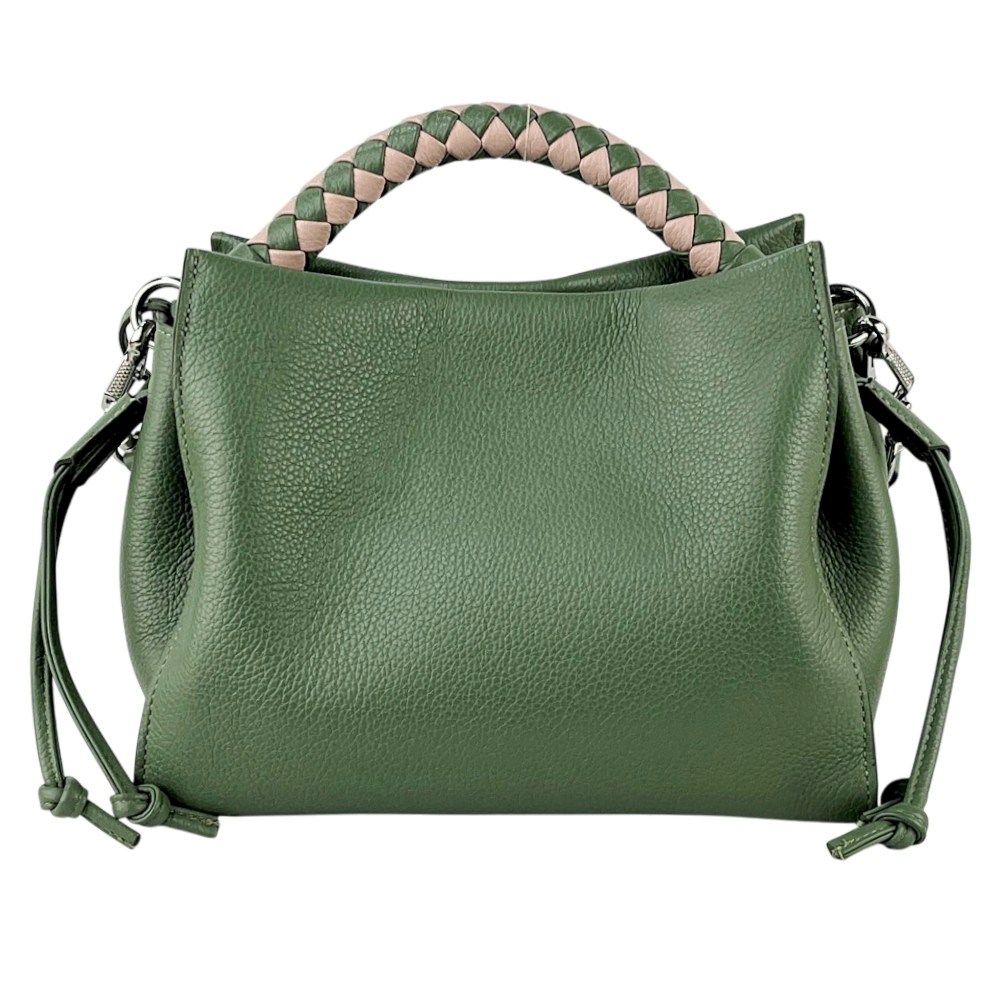 マルベリー スモール アイリス 2WAY ショルダー ハンド バッグ レザー グリーン 464140 13