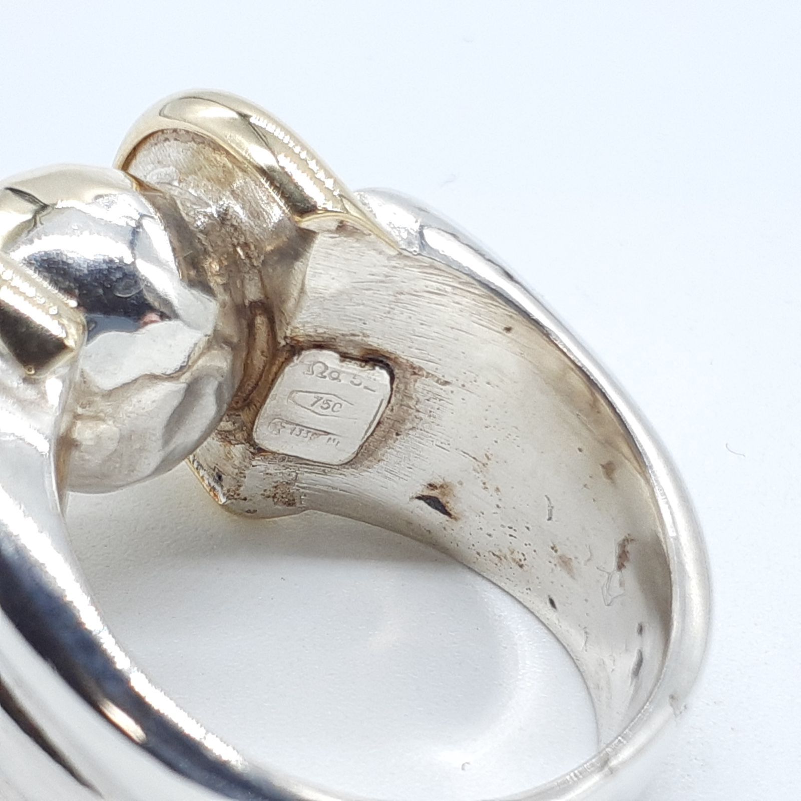Folli Follie K18 750 925 ヴィンテージリング Folli Follie フォリフォリ リング ヴィンテージ SILVER 925 750 K18