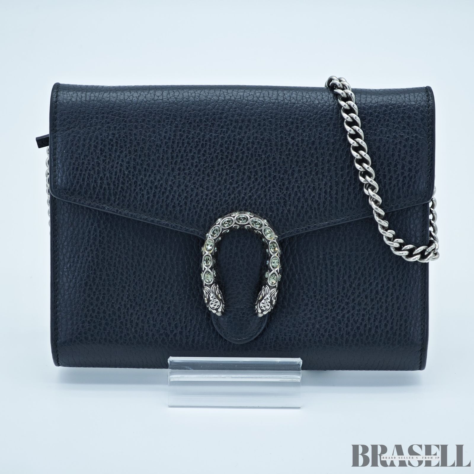 GUCCI グッチ ディオニュソス タイガーヘッド チェーンウォレット 401231 バッグ ショルダーバッグ ハンドバッグ 2way 薄型 ブラック レディース