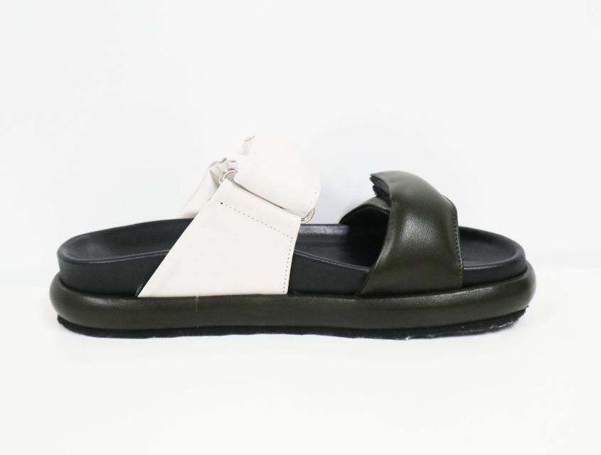 ピエールアルディ PIERRE HARDY フラットバイカラー レザー サンダル サイズ36 23.0cm レディース 靴