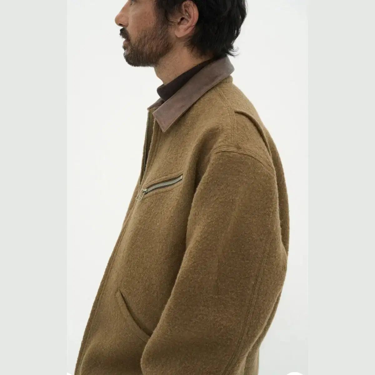 M L パルティメント ウール スポーツ ジャケット ブルゾン ブラウン