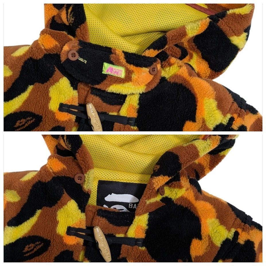 A BATHING APE BAPE Fleece Duffle Boa Camo Jacket ベイシング エイプ