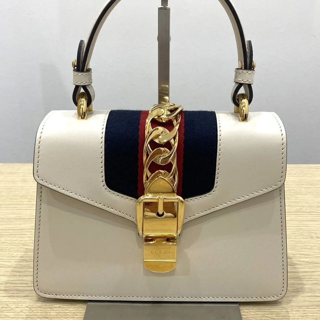 GUCCI グッチ ハンドバッグ シルヴィ 470270 ホワイト レディース