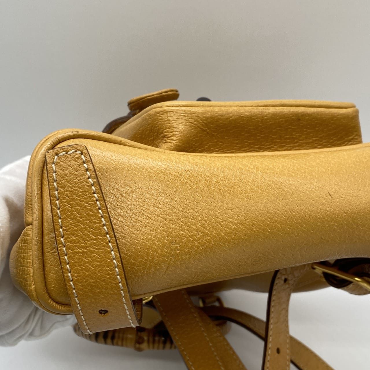 GUCCI グッチ オールドグッチ 003 1705 バンブー リュックサック デイパック ヴィンテージ レザー ベージュ レディース メンズ DECORATOM_COM_BR