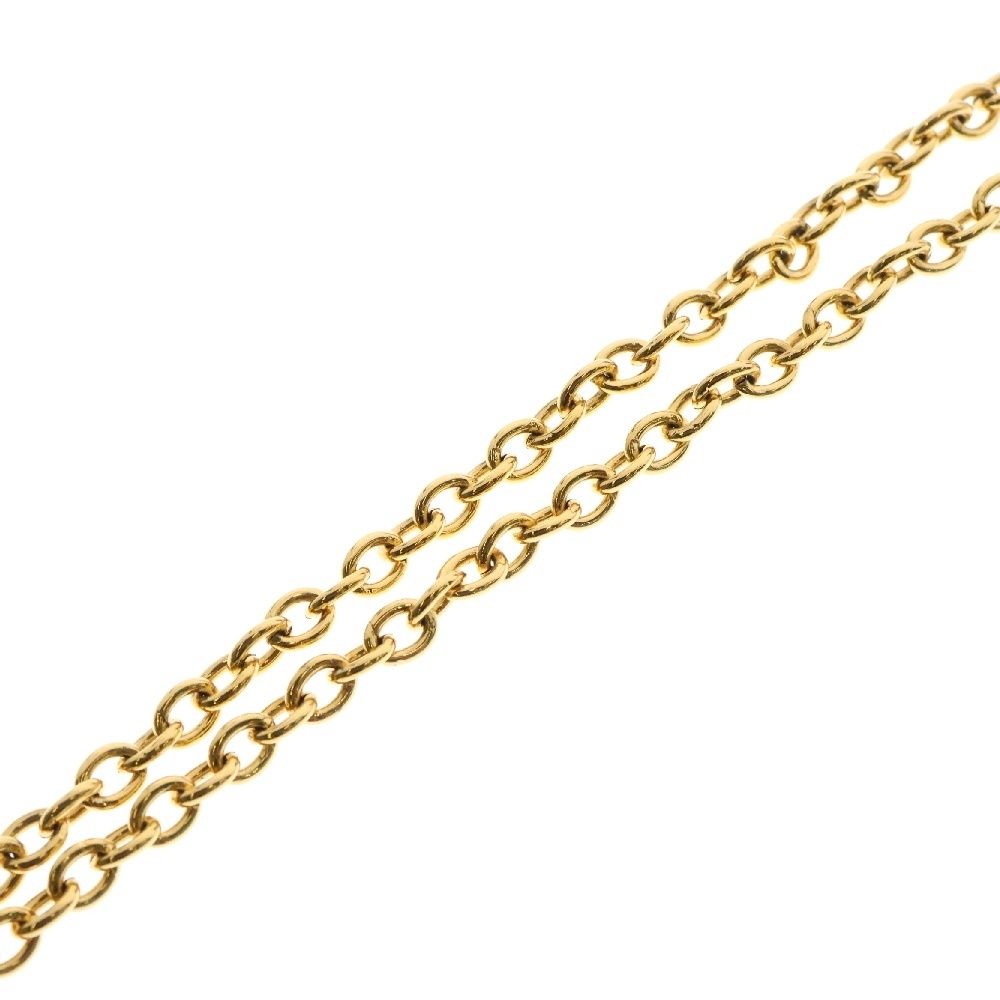 CHANEL (シャネル) ロゴプレート ネックレス ゴールド GP ヴィンテージ
