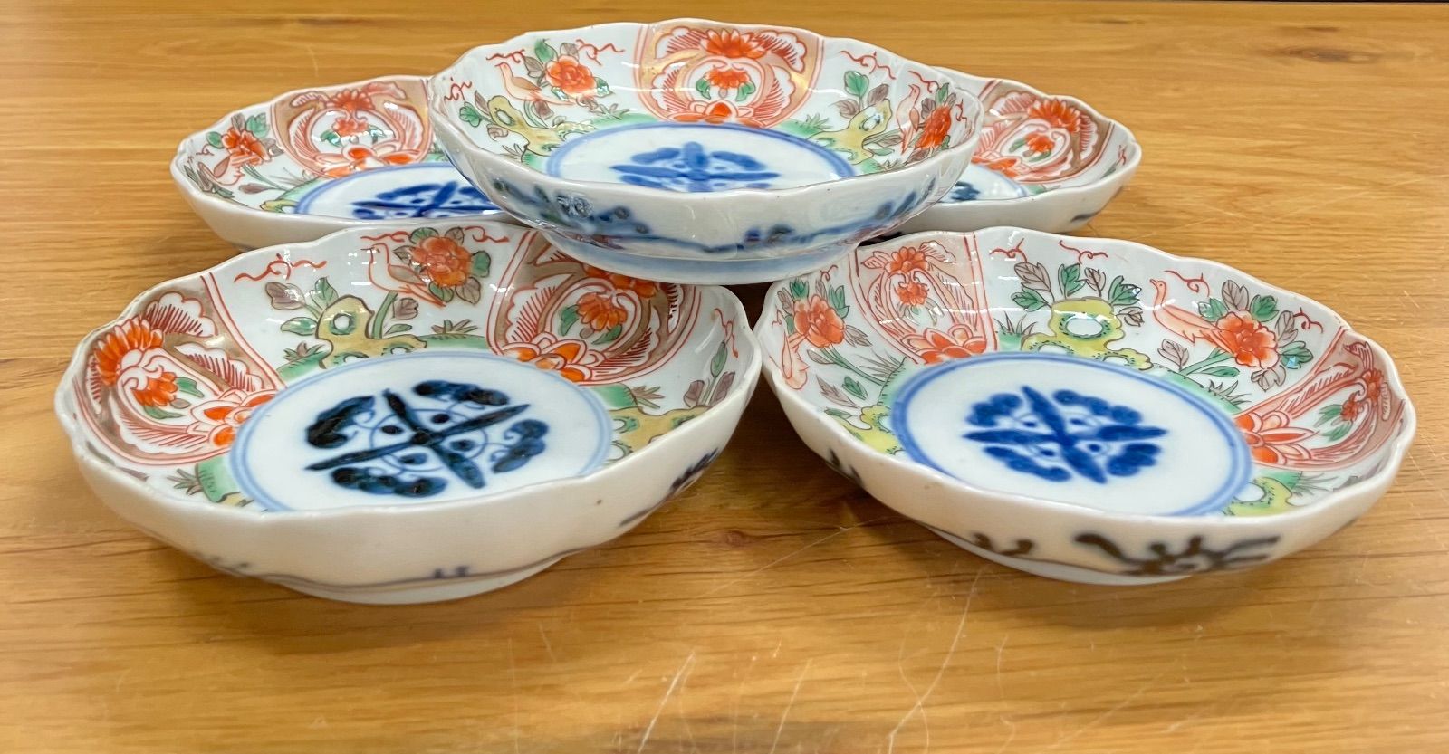 古伊万里 小皿5枚セット 色絵 印判 豆皿 骨董品 鳥絵 赤絵 - メルカリ