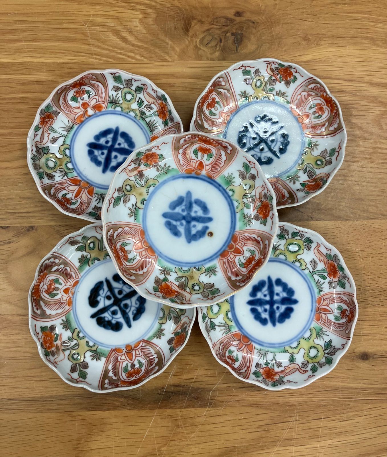 赤 海老小皿　蝦豆皿 4枚　色絵 絵付 印文 絵皿　骨董　伊万里 古伊万里 台湾 赤 海老小皿 蝦豆皿 4枚 色絵 絵付 印文 絵皿 骨董 伊万里