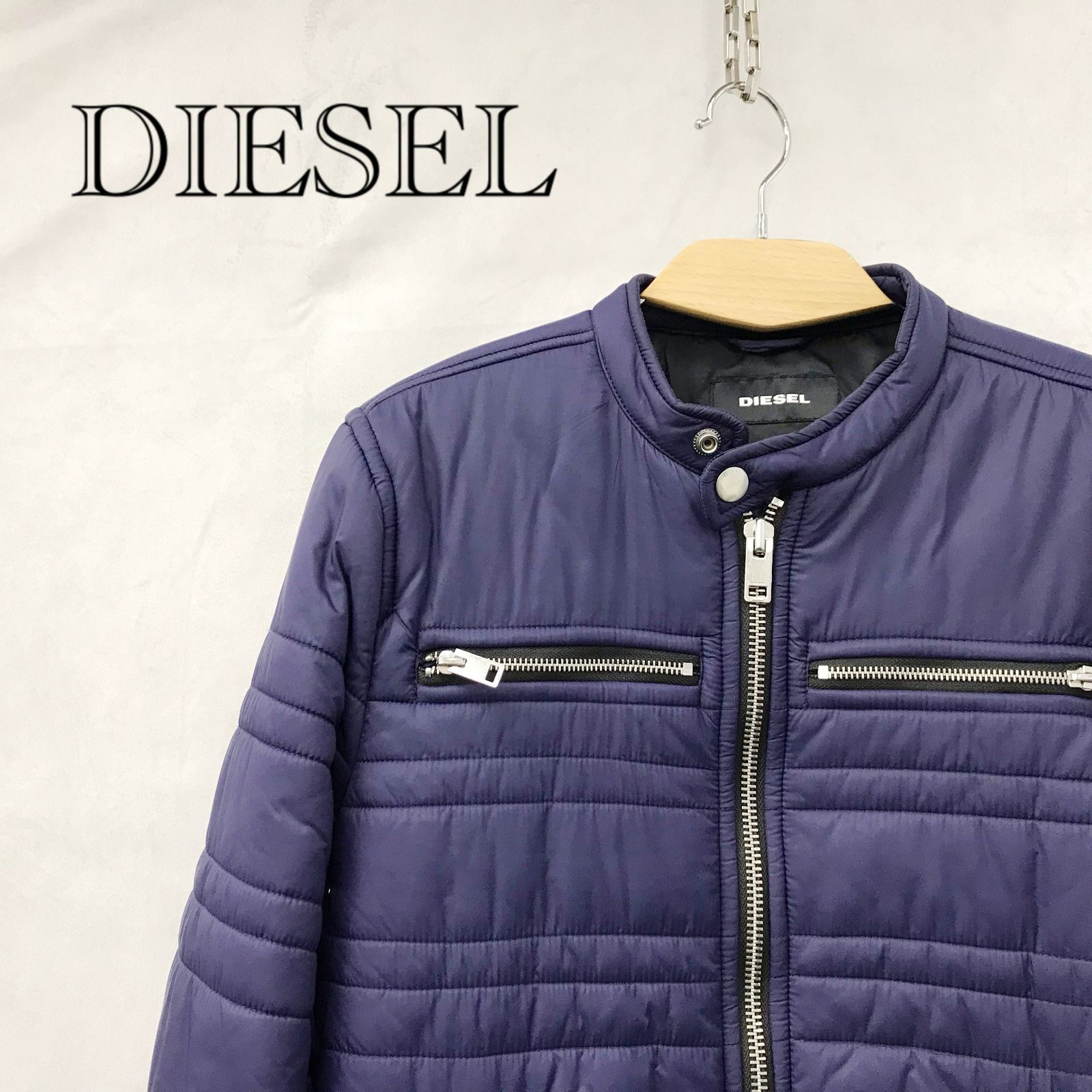 DIESEL ディーゼル ダウンジャケット M ネイビー メンズ ファッション 