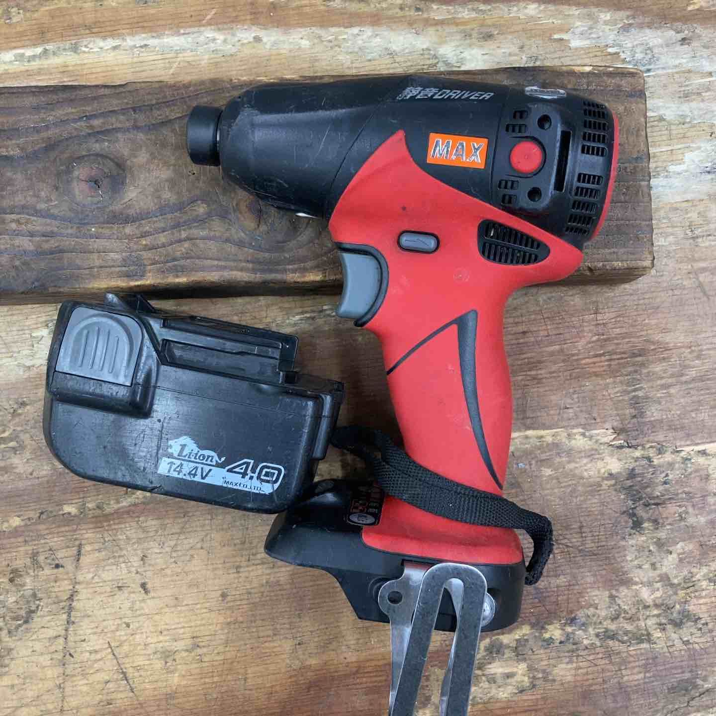 品 マックス MAX コードレス静音インパクトドライバー PJ-SD101 14.4V バッテリー付き 柏店