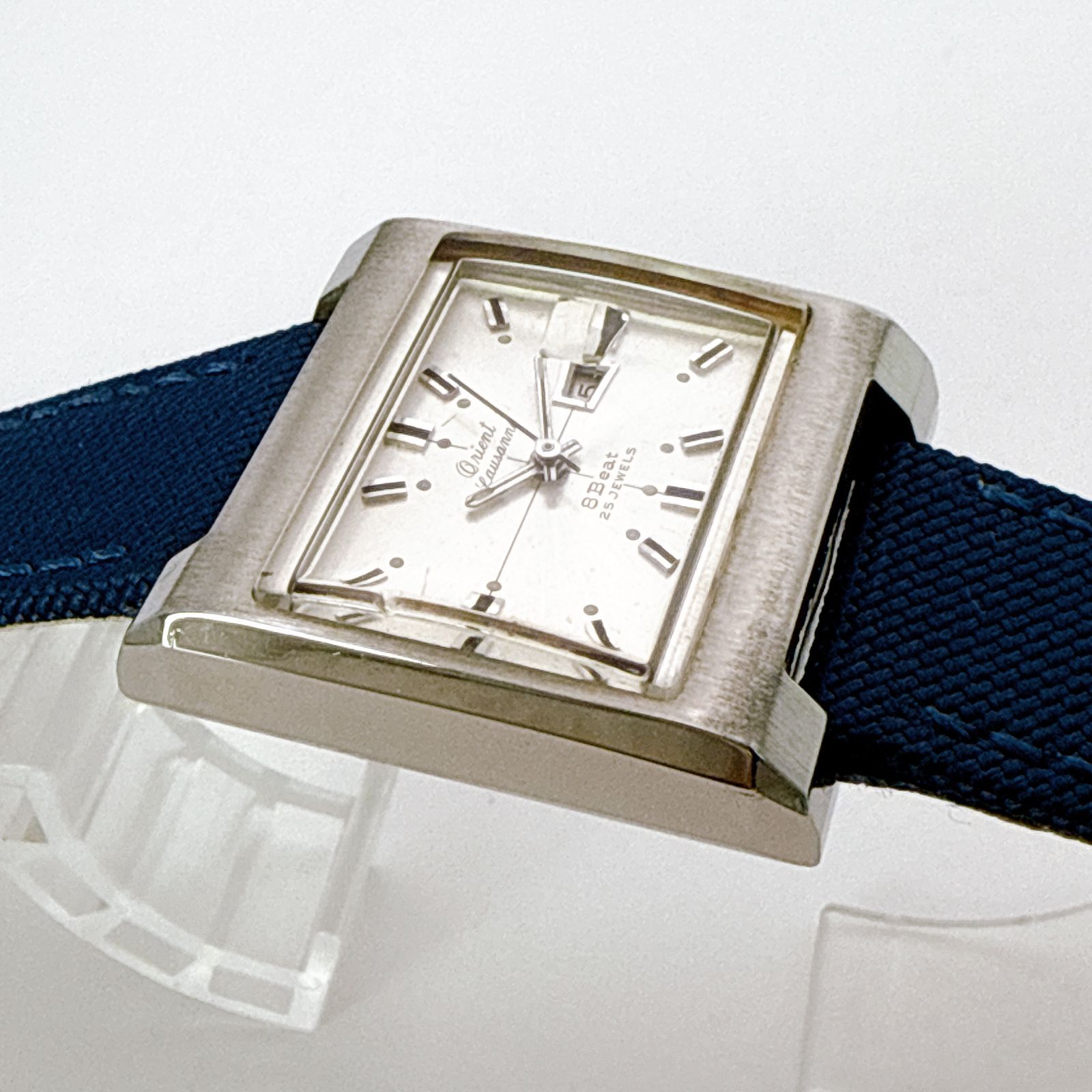 B 050 ヴィンテージ ベルト ORIENT Lausann オリエント ローザンヌ 手巻き機械式 横長レクタンギュラーケース メンズウォッチ 人気商品 イージーパンツ