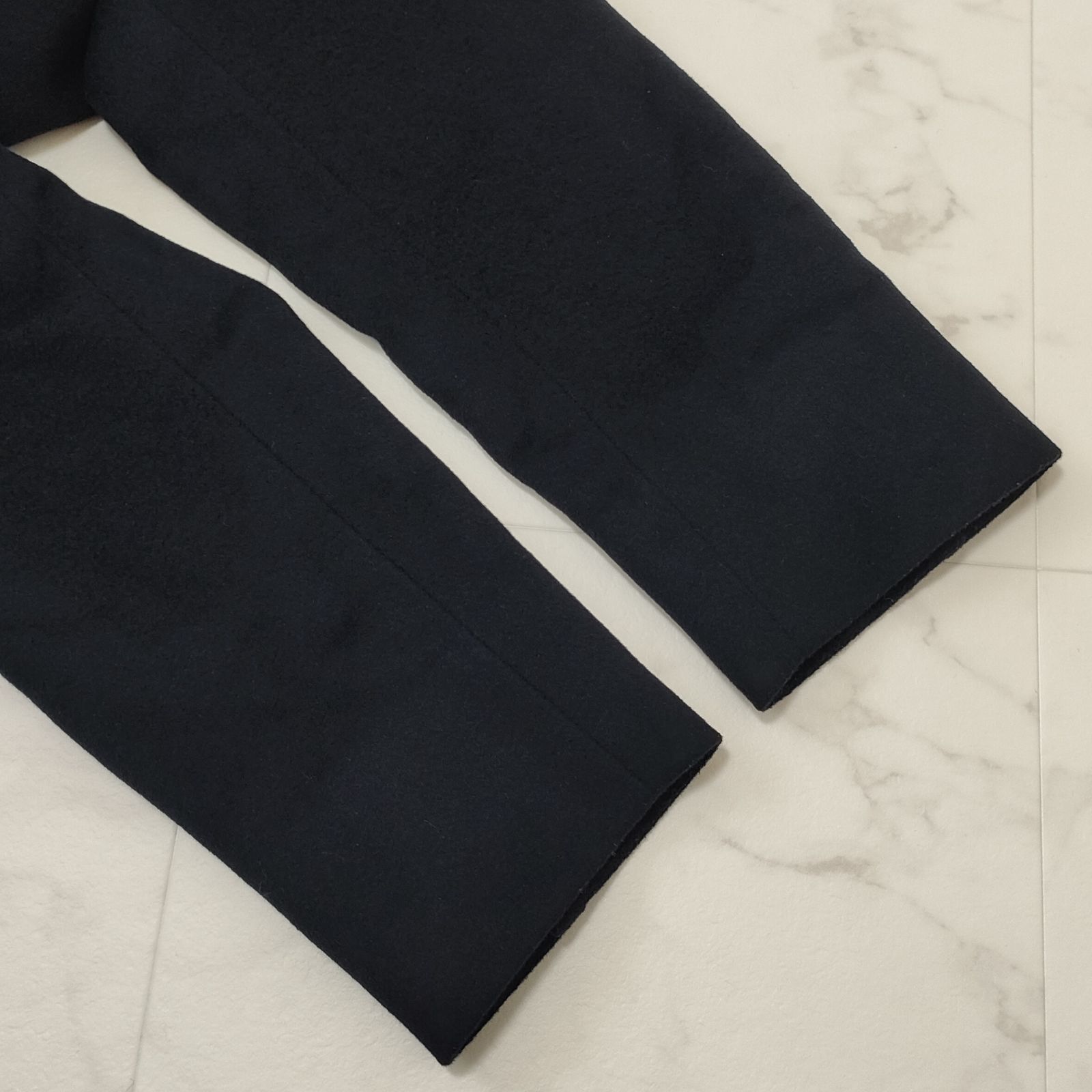 23区 ウールアンゴラビーバーフーデットコート 大きいサイズ44 2XL