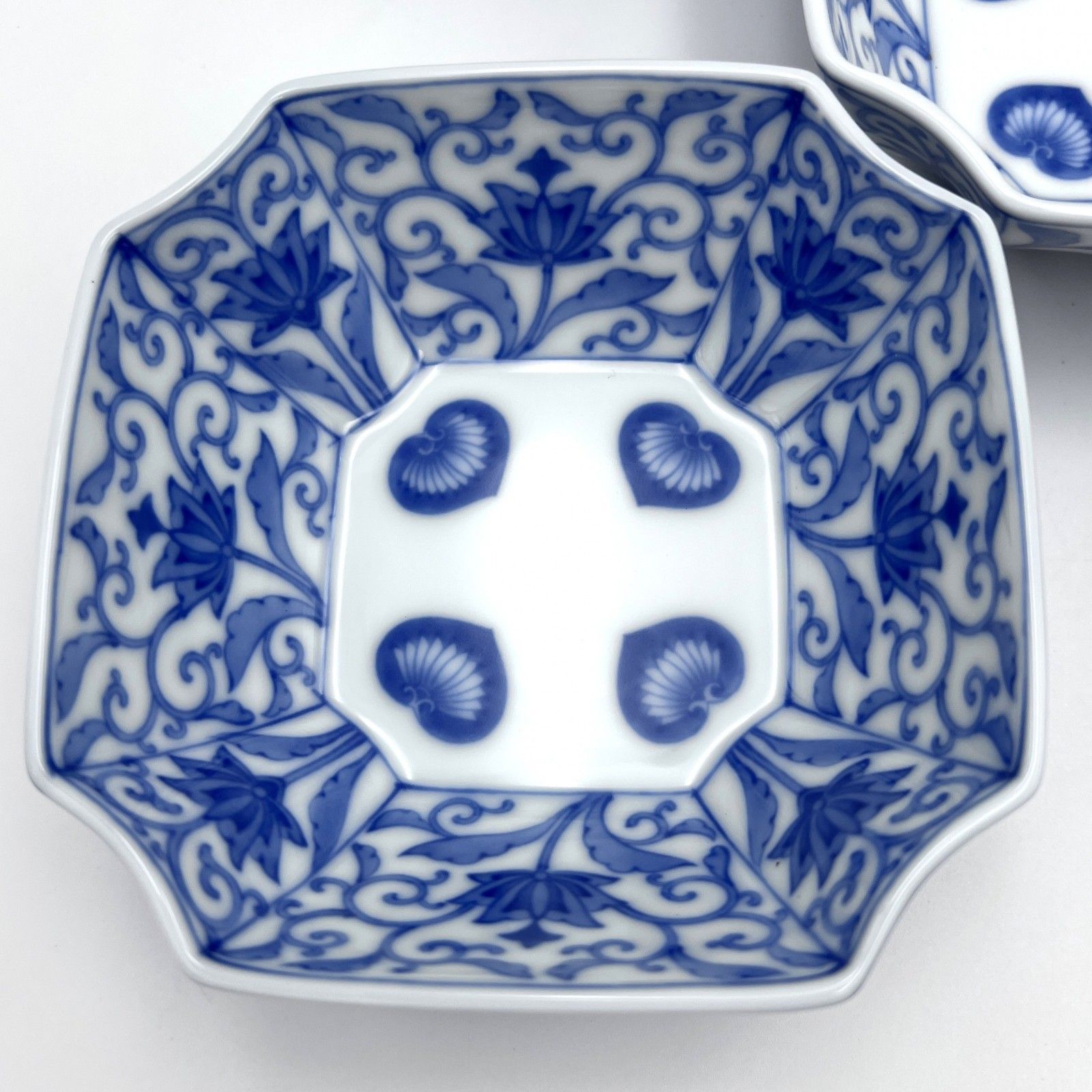 未使用 深川製磁 宮内庁御用達 かぶと唐草 小鉢揃 5枚 共箱 有田焼 和