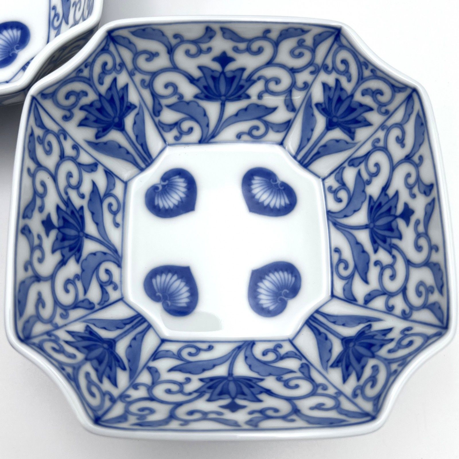 未使用 深川製磁 宮内庁御用達 かぶと唐草 小鉢揃 5枚 共箱 有田焼 和