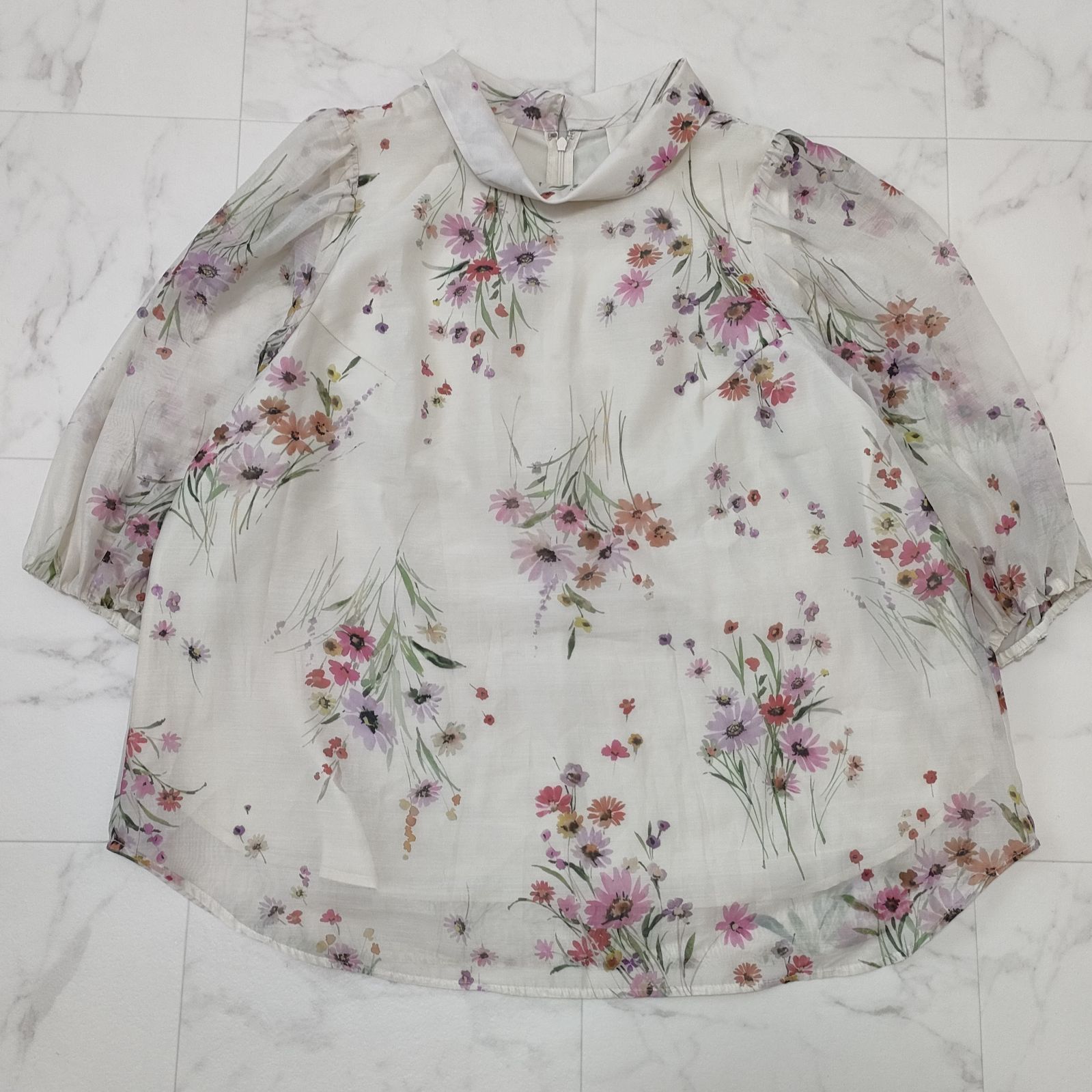 Rose Tiara ローズティアラ フローラルプリント セットアップ 50サイズ 花柄