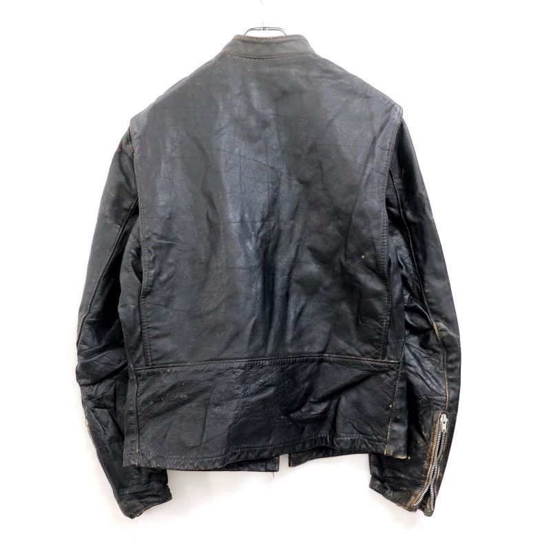 60s vintage BROOKS シングルライダース レザージャケット メンズ 表記