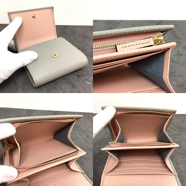 【決算30％】 185 み GUCCI コンパクトウォレット 598587 ライトグレー き