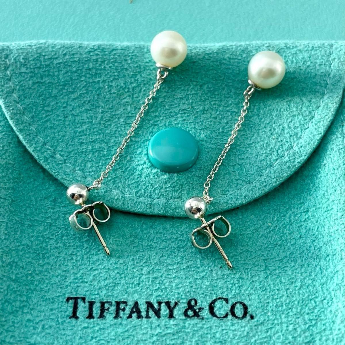 ティファニー 6.6mm パール ジーグフェルド ドロップ ピアス VK2f