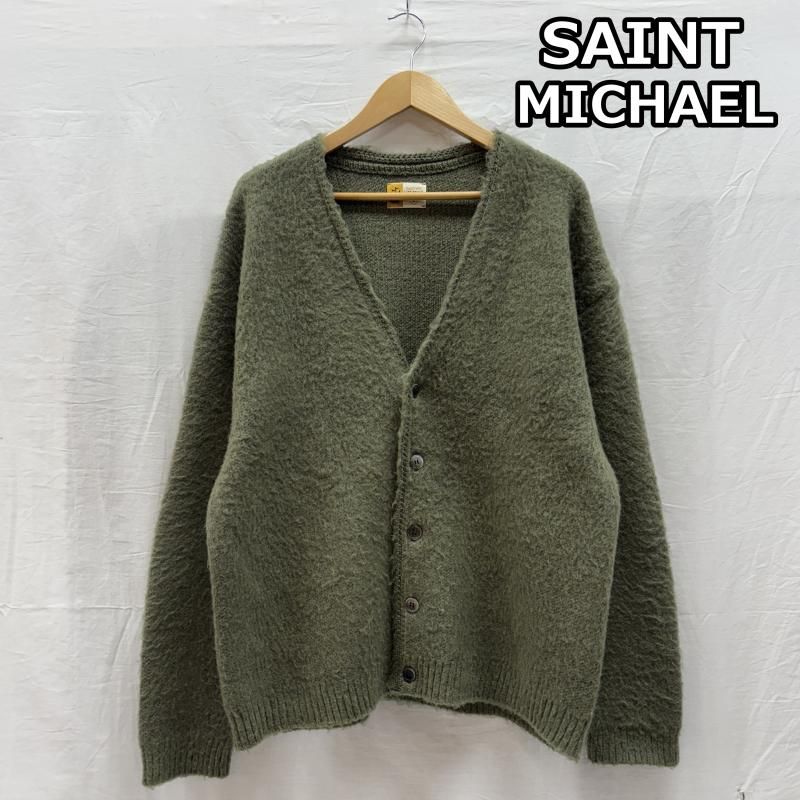 SAINT MICHAEL (セントマイケル) モヘアカーディガン SAINT M×××××× - 【ラスト1点】【コラボ】SM-YS1-0000-C50 / DT_MH