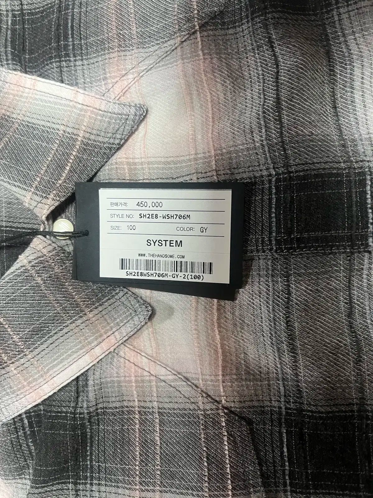 システムオム オーバーサイズ シャツ チェック柄