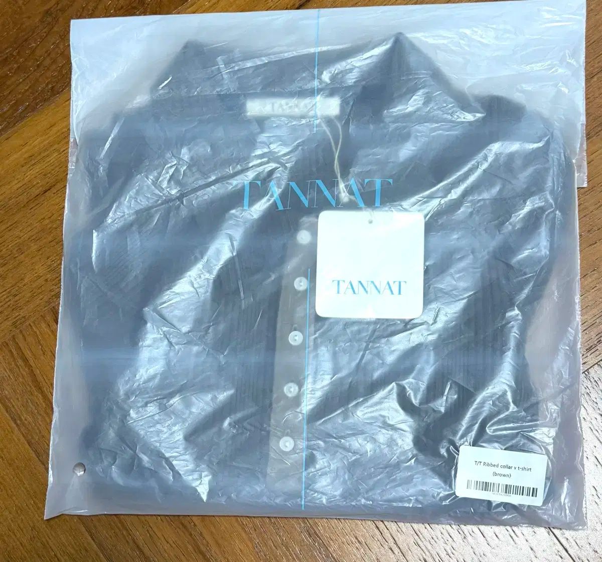 TANNAT リブ カラ Tシャツ ブラウン