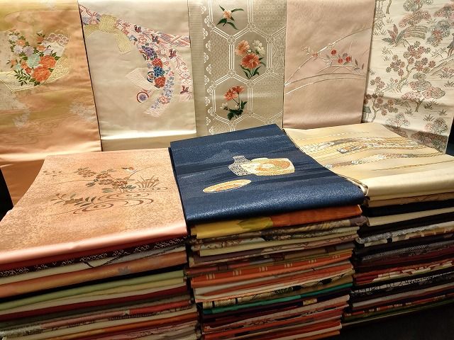 平和屋本店□名古屋帯 まとめて100点 鳳凰 孔雀 蝶 風景 花柄 駒刺繍