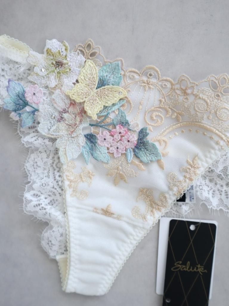 店舗 製 Wacoal Salute ワコールサルート 19G おやゆび姫 ソング Tバックショーツ 定価6 930円 日本製 M 送料込み 6460077