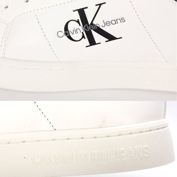  Calvin Klein カルバンクライン レザー スニーカー CLASSIC CUPSOLE LOE LACE UP SNEAKER ホワイト 01 W CK レースアップ ローカット シューズ 靴 メンズ ユニセックス スニーカー 靴