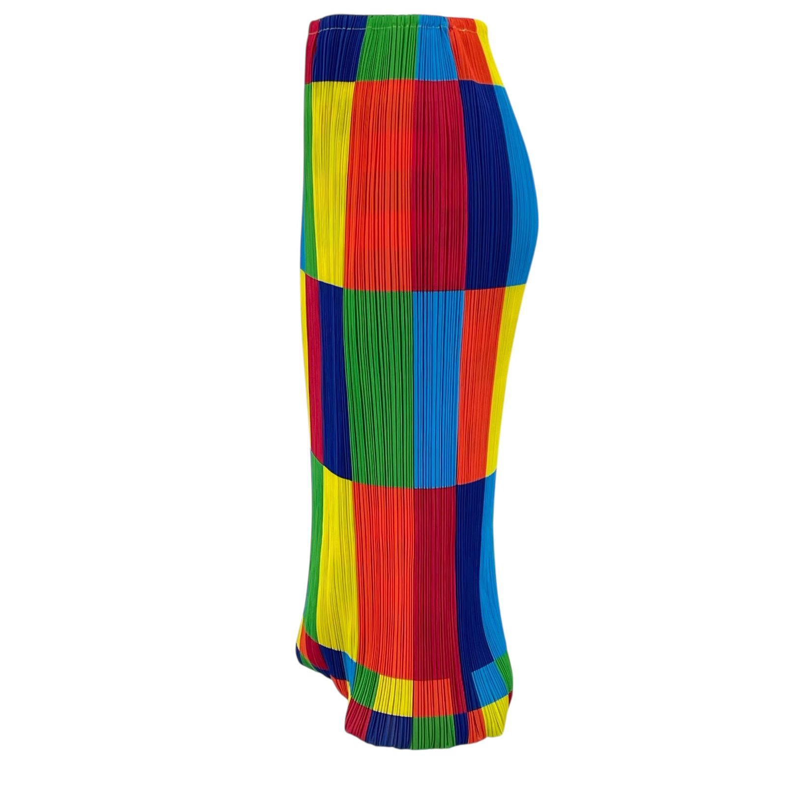 ♥品 ISSEY MIYAKE イッセイミヤケ PLEATS PLEASE プリーツプリーズ スカート マルチカラー サイズ３