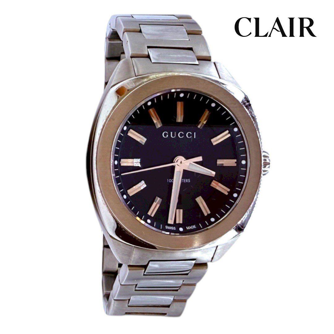 グッチ 腕時計 クォーツ 142.4|16515855 SS|QZ|黒 文字盤 メンズ GUCCI