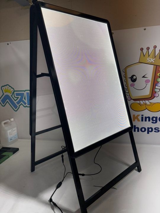 A1サイズLEDライト両面看板 グリップアルミフレーム ブラック ALP-A1D-BK