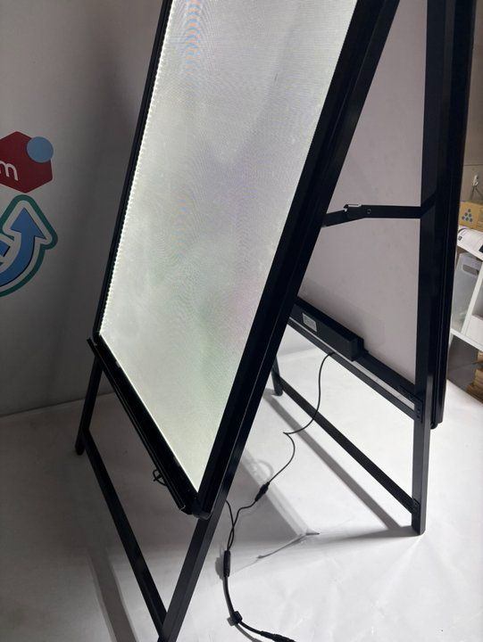 A1サイズLEDライト両面看板 グリップアルミフレーム ブラック ALP-A1D-BK