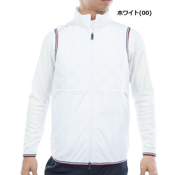 トミーヒルフィガー ゴルフ メンズ 高周波 中綿キルトベスト TOMMY HILFIGER GOLF THMA577 秋冬モデル ホワイト 00