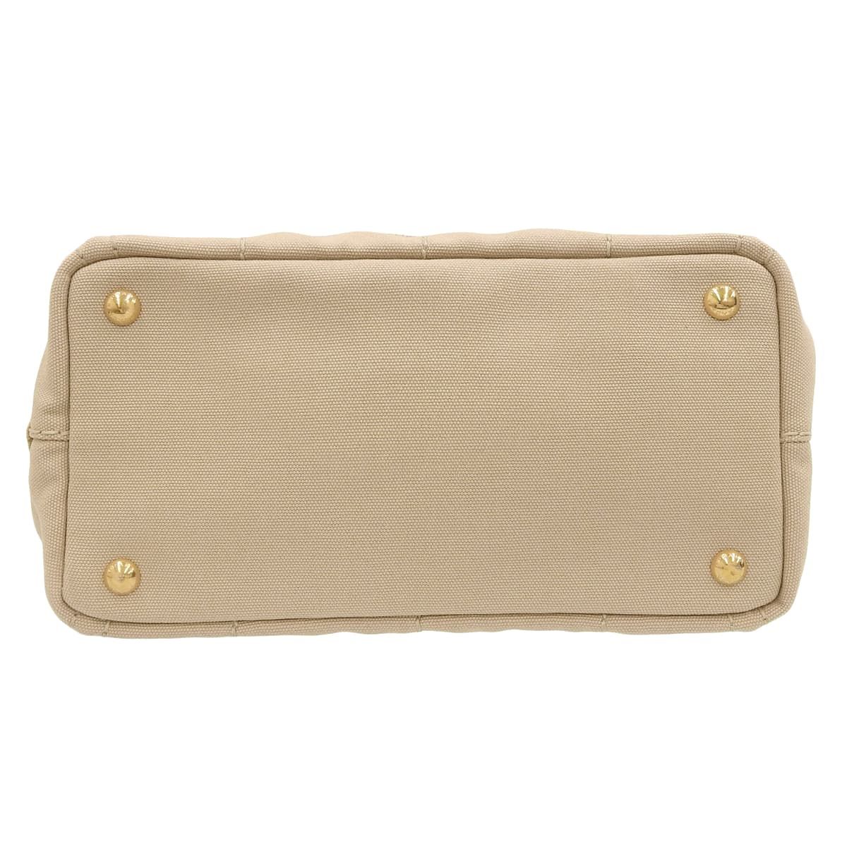 PRADA プラダ CANAPA カナパ ハンドバッグ 2WAY ショルダー 肩掛け 斜め掛け トート キャンバス CORDA ベージュ ゴールド金具 1BG439 レディース 40802161755 アラモード DECORATOM_COM_BR