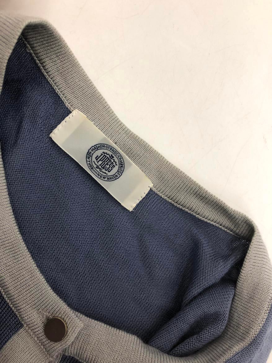  J.PRESS ジェイプレス トリムツインニット カーディガン セット sizeL サックスブルー系 レディース 長袖 カーディガン ボレロ アンサンブル