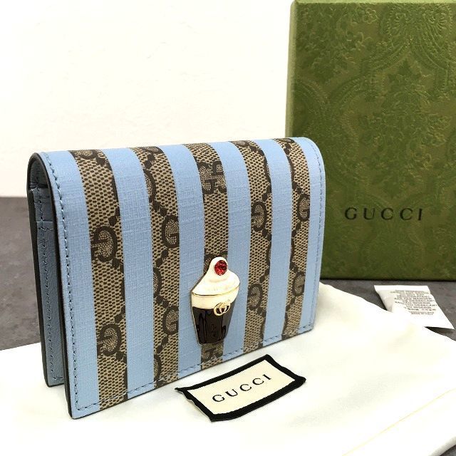 92 み GUCCI コンパクトウォレット 701489 アイスクリーム き