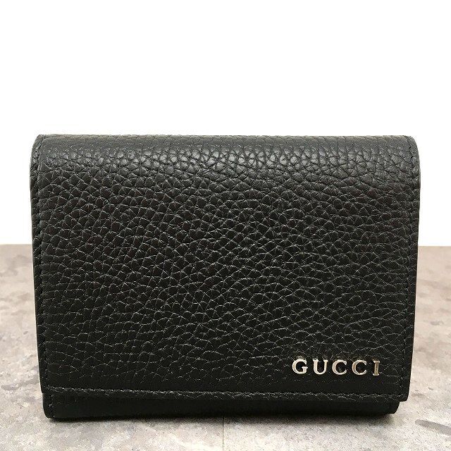 261 み ♥品 GUCCI コンパクトウォレット 771210 スクリプト Wホック財布 き