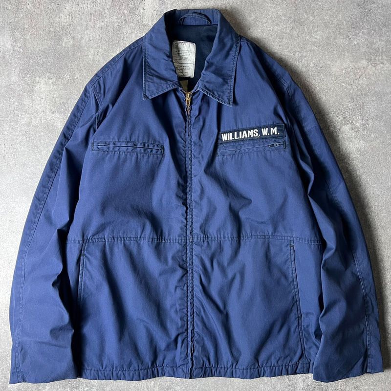 80s 82年製 US NAVY 米軍実物 サブマリン ジャケット 46R 80年代 ビンテージ ミリタリー USN ネイビー ユーティリティ ステンシル