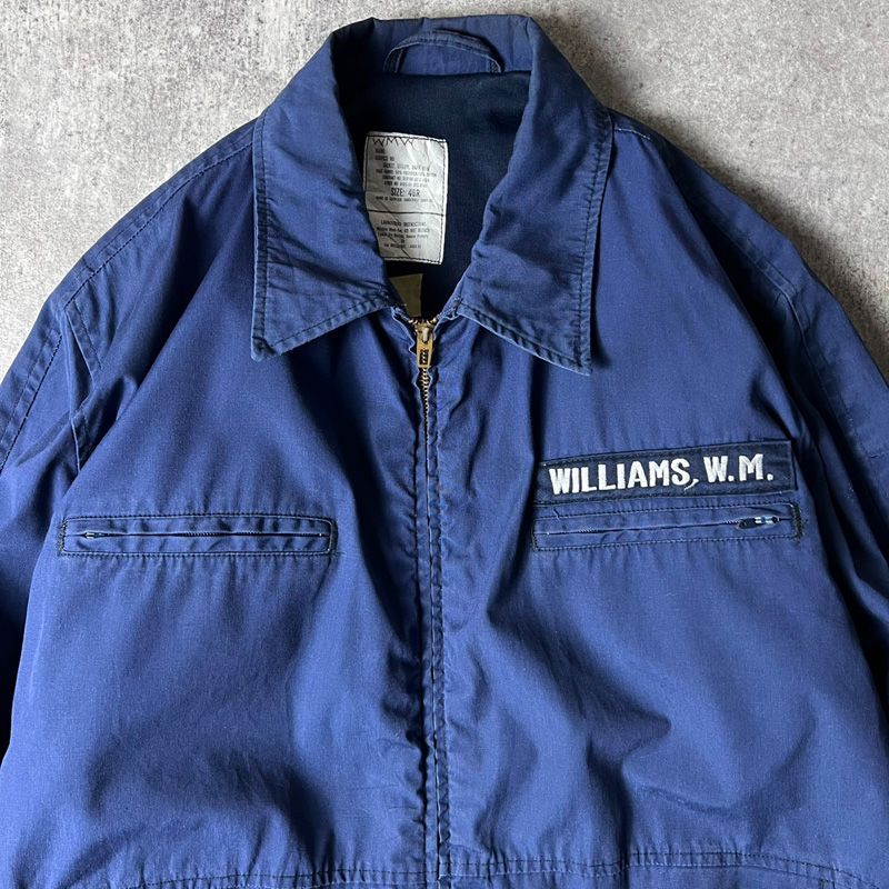 80s 82年製 US NAVY 米軍実物 サブマリン ジャケット 46R | 80年代 ビンテージ ミリタリー USN ネイビー ユーティリティ ステンシル