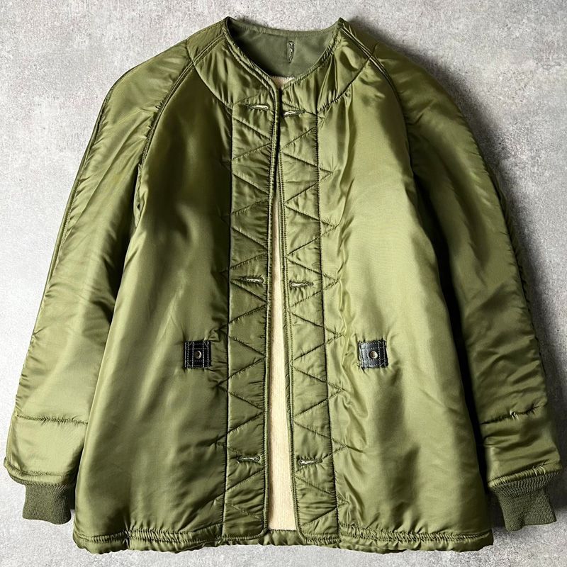 60s USAF 米軍実物 ウール パイル ライナー ジャケット S-R 60年代 ビンテージ ミリタリー キャトル リバーシブル エアフォース